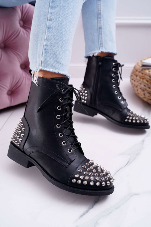 Women's Boots Lu Boo Black Workers with Studs Tension